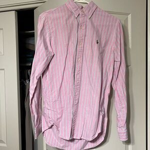 Polo Ralph Lauren Pink Striped Long Sleeve Button Down
